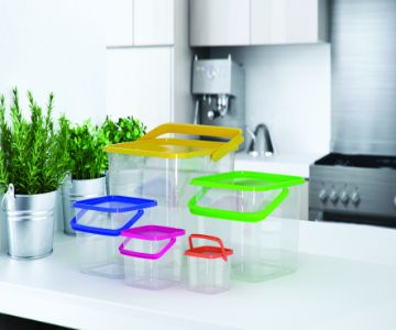 5-in-1 CORNER Cubic Food Storage Container SET  (with Handle)
