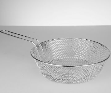 Frying basket - long handle - for wok pan