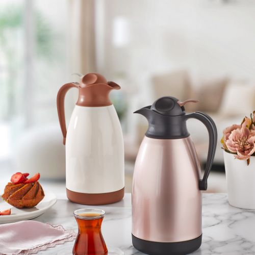 T SERIES - 1.2LT. and 2.0LT. STAINLESS STEEL COLOUR BODY VACUUM FLASK