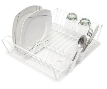 SINGLE SECTION DISH DRAINER (PVC PLATED)