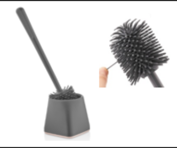Silicone Square Toilet Brush With Holder