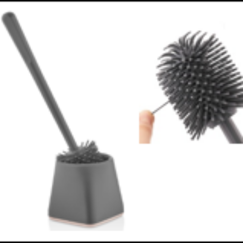 Silicone Square Toilet Brush With Holder