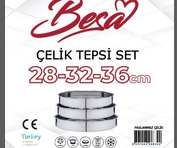 ÇELİK FIRIN TEPSİ SET / STEEL ROUND TRAY SET