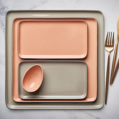 Rectangle Small Serving Plate Double Colour