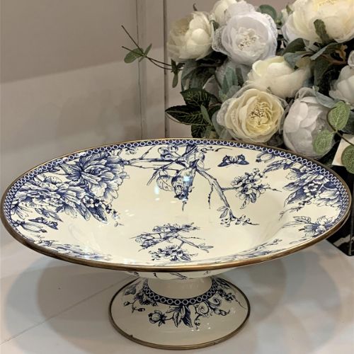 Blue Life Emaye Ayaklı Meyvelik 30 Cm