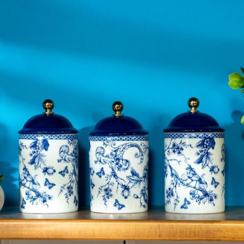 Blue Life Porcelain Spice Set of 3