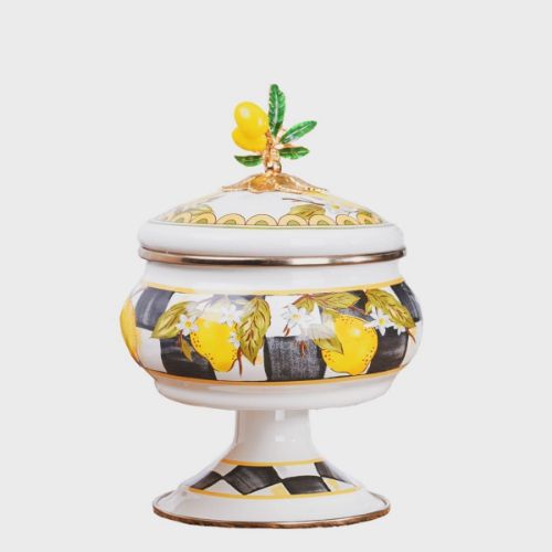 Linda Enamel Footed Sugar Bowl