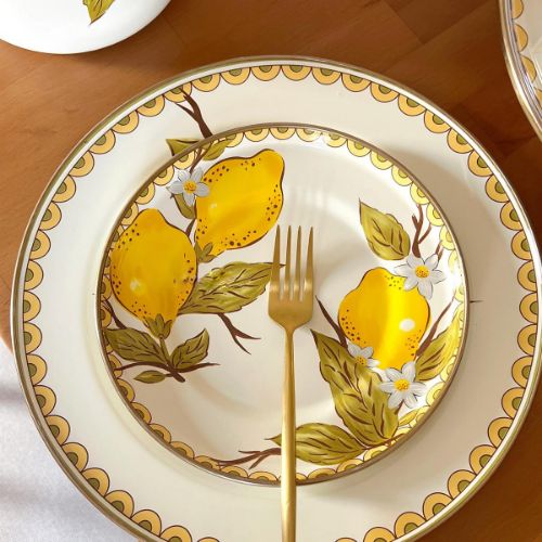 Linda Enamel 2-Piece Cake Plate 20 cm