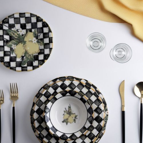 Linda Tiffany 24 Piece Dinner Set for 6 People